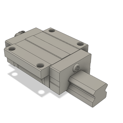 AIRTAC PROFILE RAIL ASSEMBLY<br>LSH 15MM HIGH ACCURACY, NO PRELOAD, STANDARD BOTTOM MOUNTING FLANGE - STANDARD BLOCK, RAIL L = 1000MM QTY: 1 BLOCK
